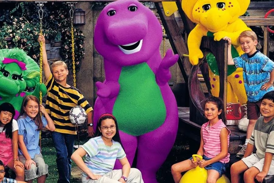 Barney y sus amigos en la década de los 90's. 